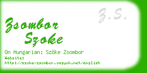 zsombor szoke business card